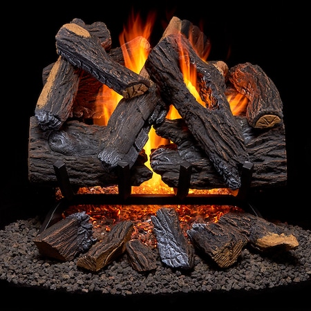 Duluth Forge Vented Natural Gas Fireplace Log Set - 18 In., 45,000 Btu, Match FNVL18-1